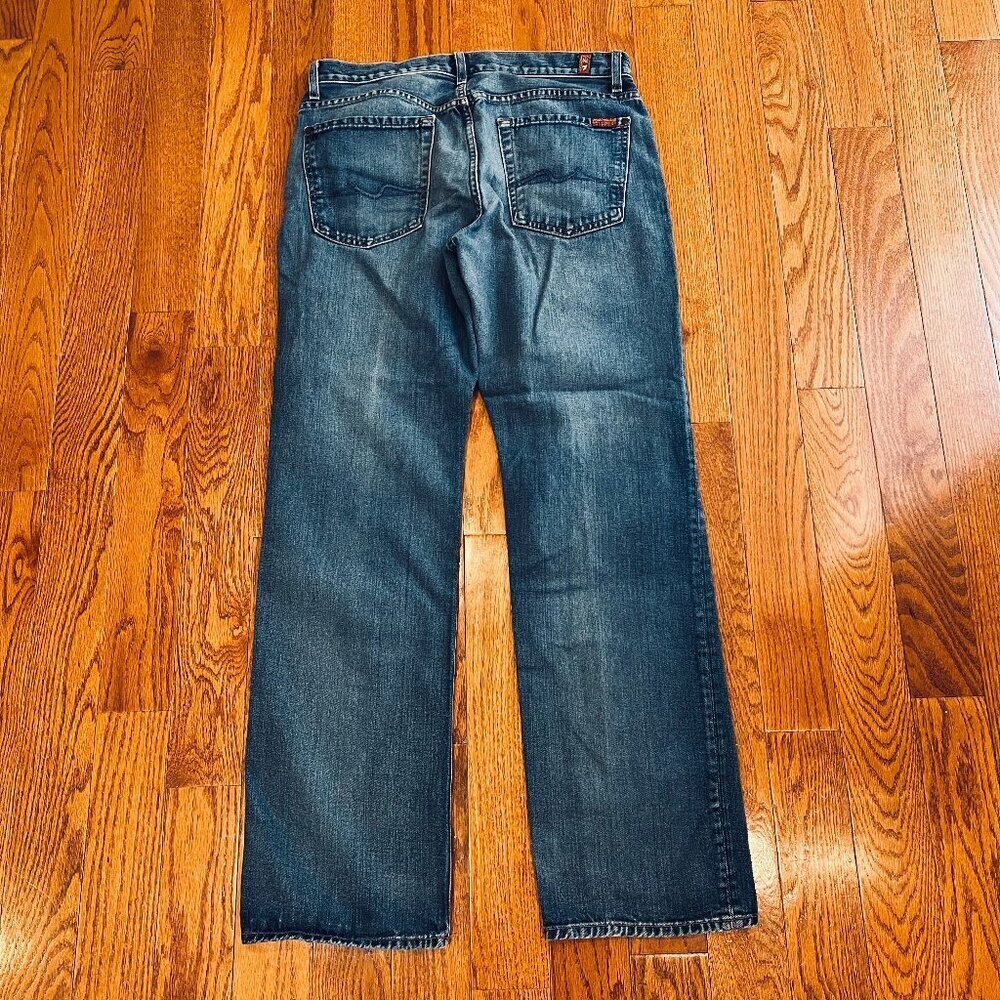7 For All Mankind Jeans Mens 33 x34 Sevens Austyn Straight Denim - Picture 8 of 16